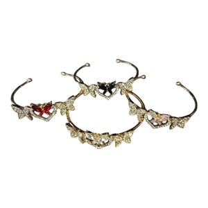 New Mint Butterfly  Cuff Bracelets Irridecent,Black,Red,Clear Crystal Select 2‎